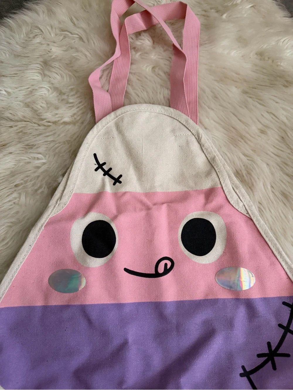 Target Kids Pink & Purple Character Tote Bag with Cream Trim